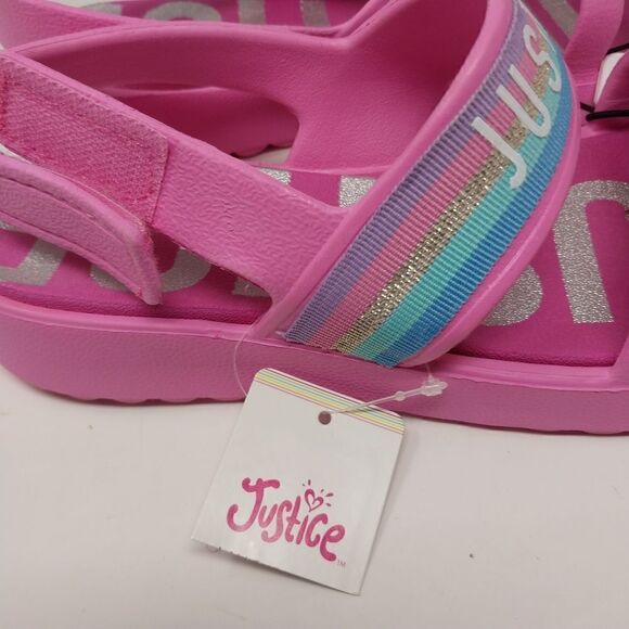 Justice SANDAL. Girls size 4. NWT. BEAUTIFUL PINK. - Picture 7 of 11